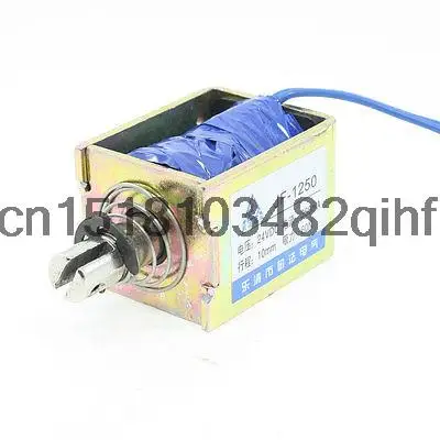 DC 24V 360mA Push Pull Type Open Frame Solenoid Electromagnet 10mm 60N 13LB