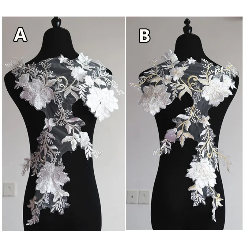 Stickerei-Spitzenapplikation zur Dekoration von Hochzeitskleidern, DIY-Kleidungszubehör, kann zur Hochzeitskleiddekoration verwendet werden, neue Mode. – Detail 2