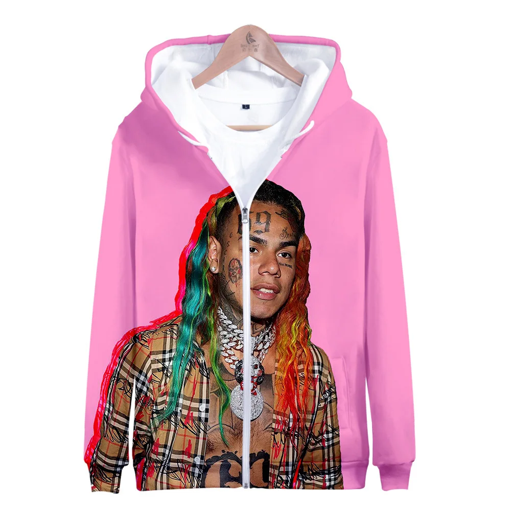 6ix9ine シックスナイン　マウスロゴ パーカー ブラック Tekashi 6Ix9Ine Mens Hoodie Size S Black Graphic Print All Cotton