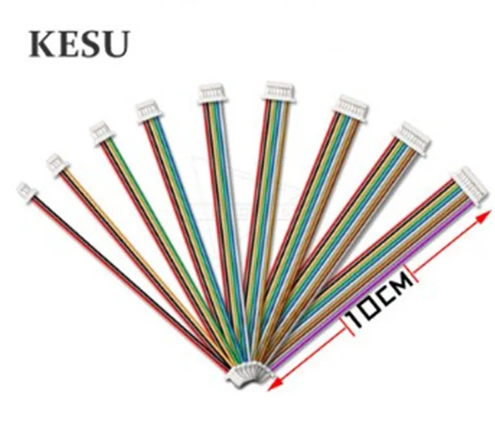 

500X SH1.0mm SH1.0 1.0 Female Connector Electronic Wire Terminal Cable 10cm line 2p 3p 4p 6p 8p 9p 10p Double Head Reverse wire