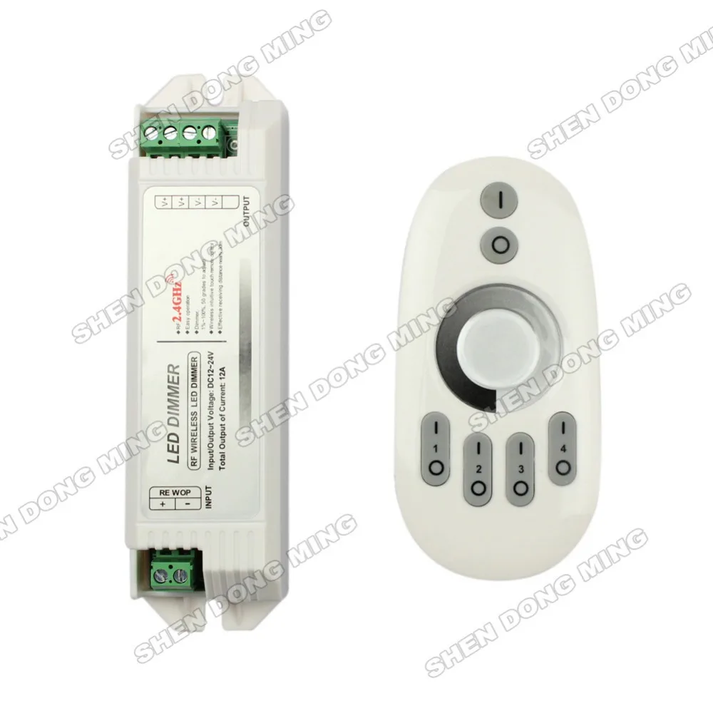 2.4g 4 zone Touch Screen LED RGB Remote Wireless RF + 12A Controller Dimmer For RGB LED Strip RGB/RGBW Bulb/Panel,5set/lot