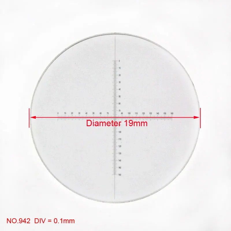 Diameter 19mm Optical Microscope Eyepiece Micrometer Ocular Calibration Slide for Biological Metallogical Microscope Eyepiece