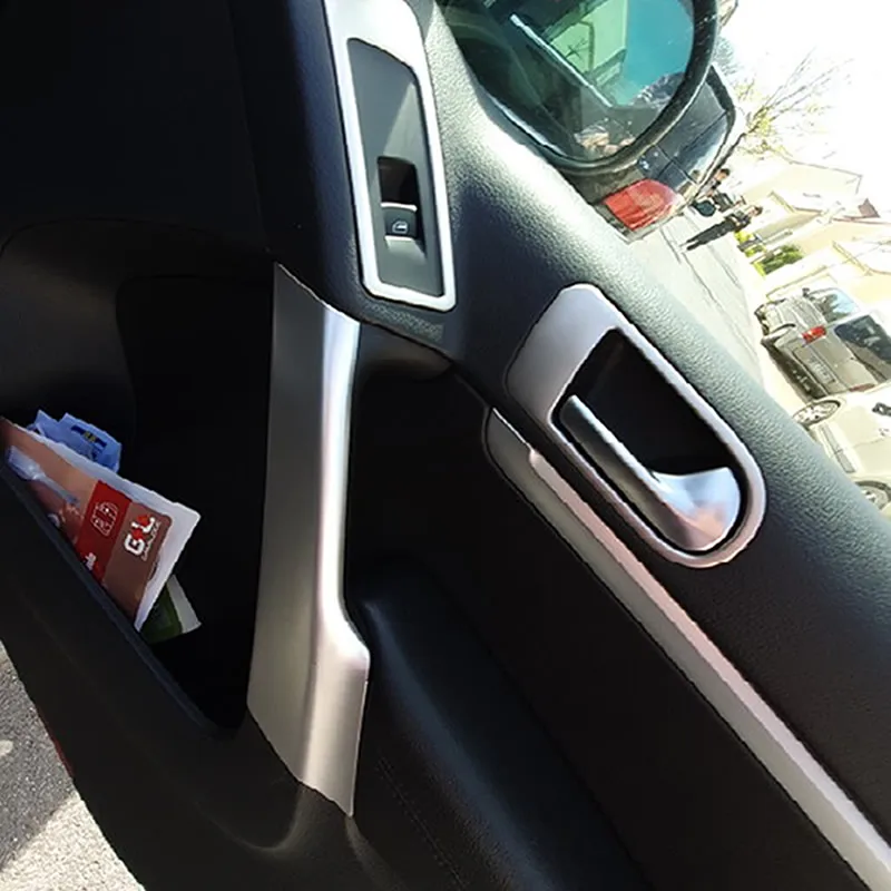 4pcs/set Fit for Tiguan 2012 2013 2014 2015 2016 ABS Chrome Matte trim inner door armrest decoration cover trim Styling