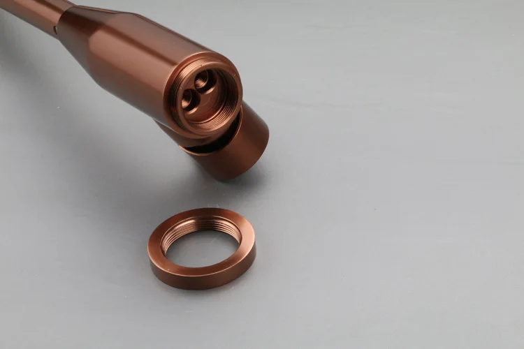 Free shipping Best quality Space aluminum gold basin faucet and polished rose golden kitchen sink faucet of hot cold water tap