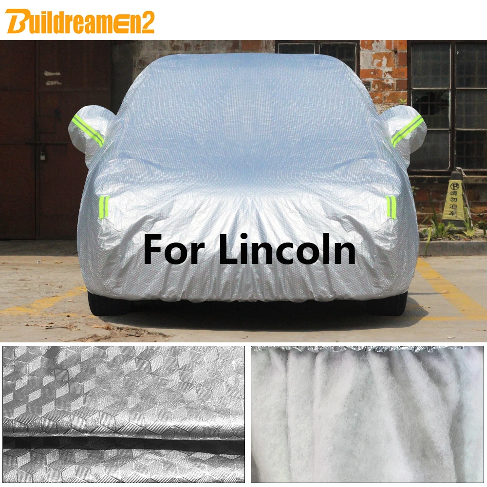 

Buildremen2 Cotton Car Cover Sun Snow Rain Hail Dust Protection Waterproof Cover For Lincoln LS MKC MKX MKZ MKS Aviator Zephyr