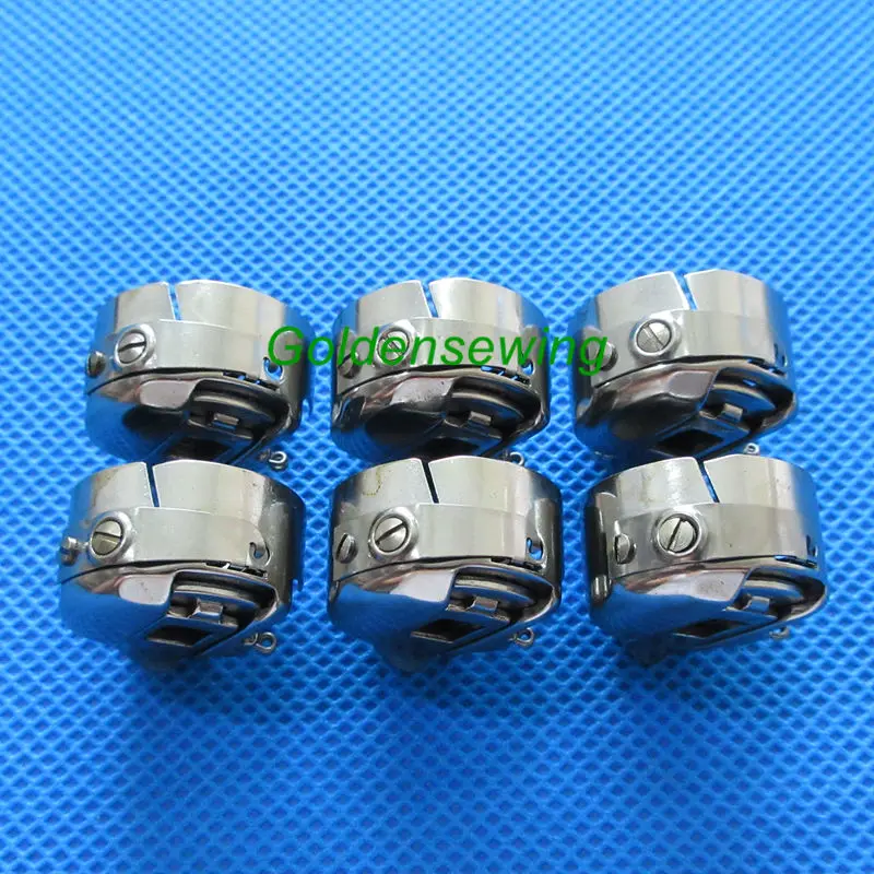 6 Small L Size Pigtail Embroidery Bobbin Cases fits Barudan Melco SWF Tajim
