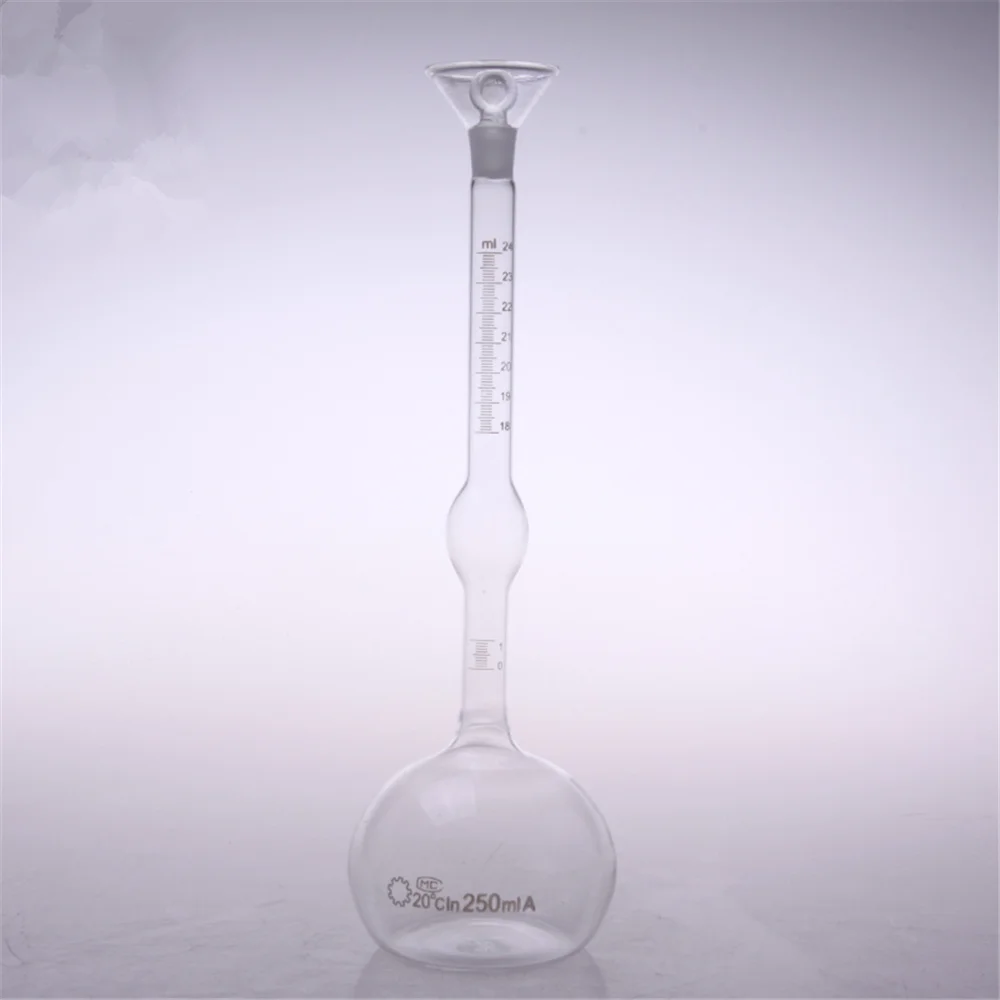 250ml solid specific gravity bottle cement pycnometer Le Chatelier flask for lab grade A