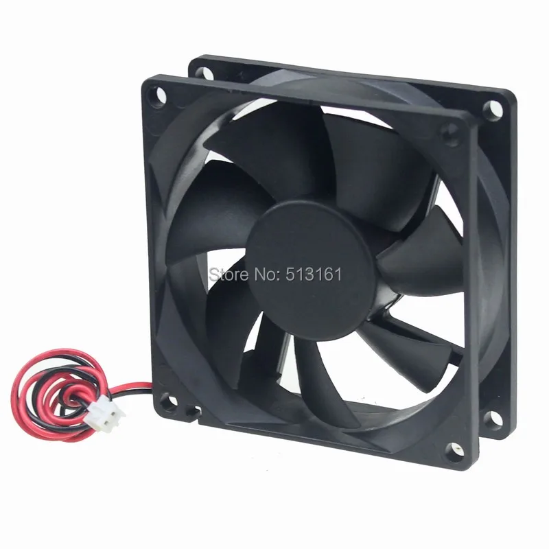 50pcs Gdstime DC 12V 2Pin 80mm Plastic Ventilation Fan 8CM 80X80X25mm Cooler