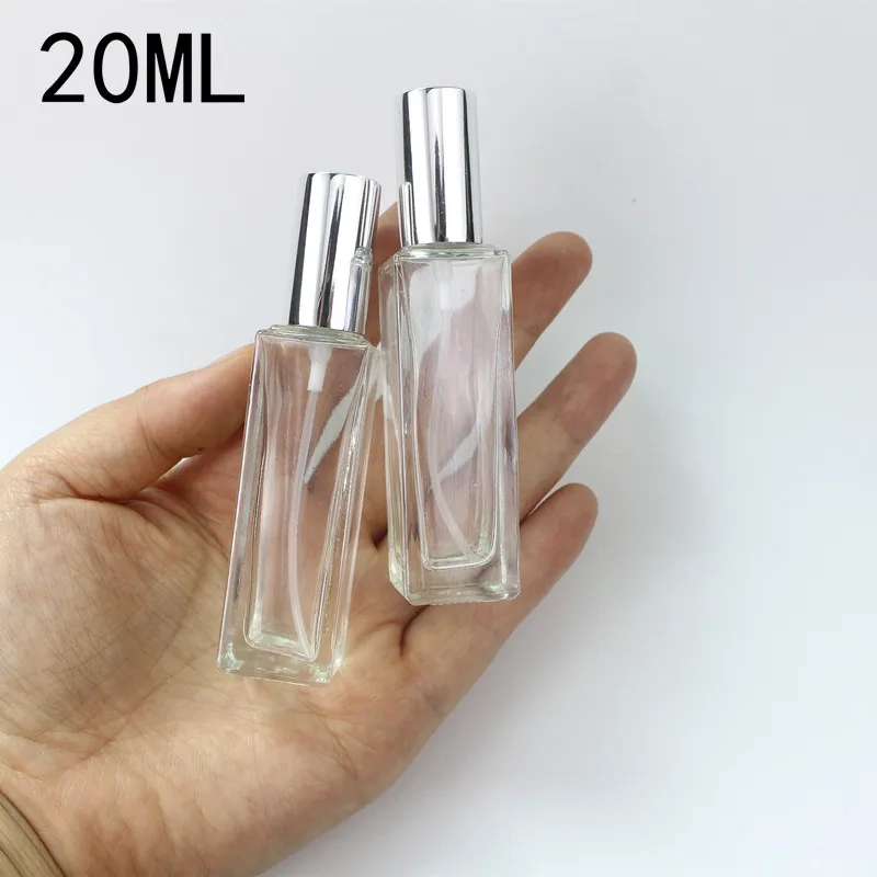 Garrafas de perfume vazias de vidro transparente, spray atomizador, garrafa recarregável, estojo perfumado com tamanho de viagem, portátil, 10pcs,