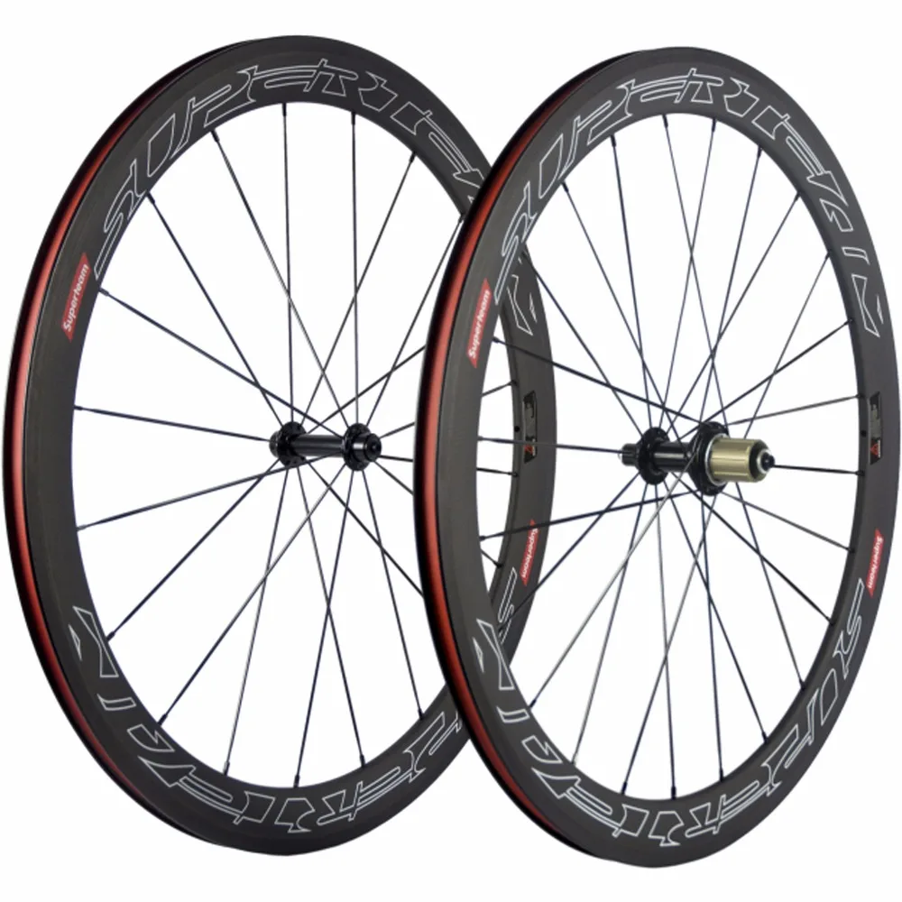 

SUPERTEAM 700C Carbon Road Bike Wheelset Clincher 50mm Carbon Wheels R13 Racing Bicycle Wheel Carbon 3K Matte