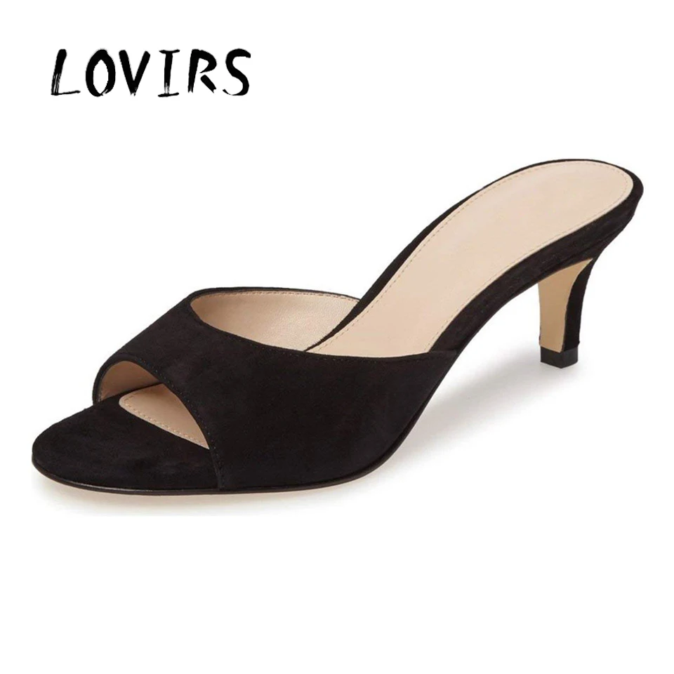 LOVIRS donna Peep and Open Toe tacco basso sandali con tacco a spillo sandali con cinturino pantofole di base abito scarpe da sposa per feste taglie