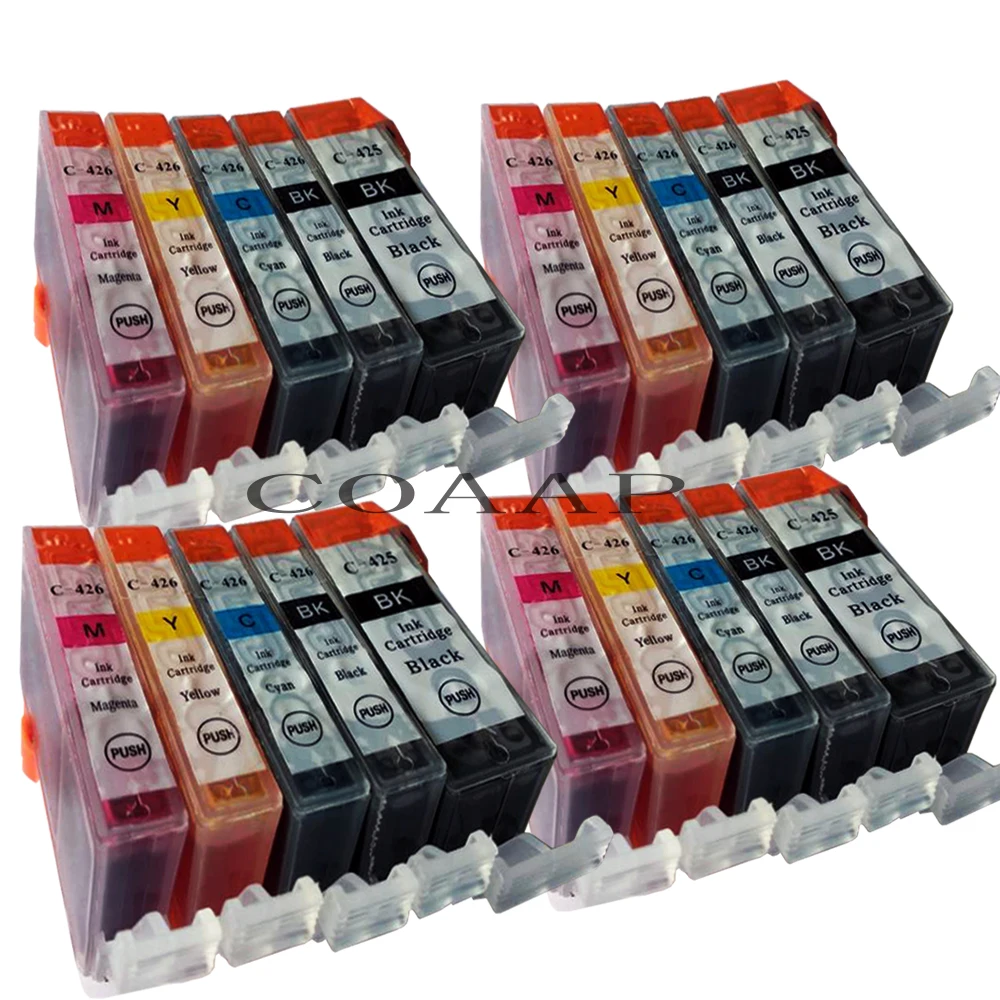 conjunto de cartucho de tinta compativel para canon pgi 425 cli 426 pixma ip4840 ip4940 ix6540 mg5140 mg5240 mg5340 mx714 mx884 mx894 impressora 01