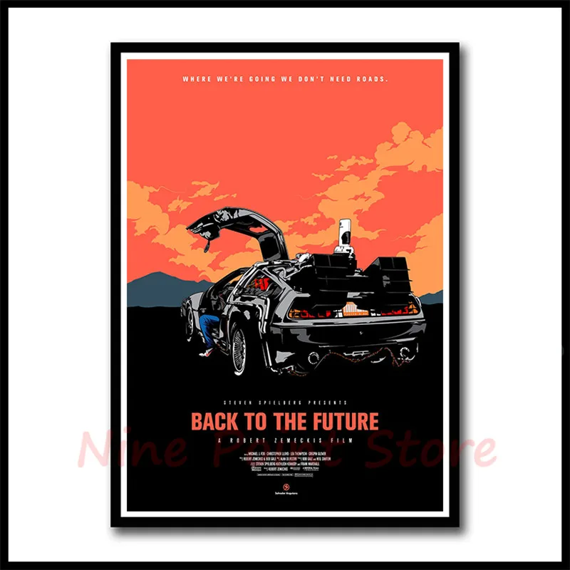 Classic science fiction movies Back To The Future Coated paper Poster Wall Sticker Home Bar Art Posters Decor Frameless