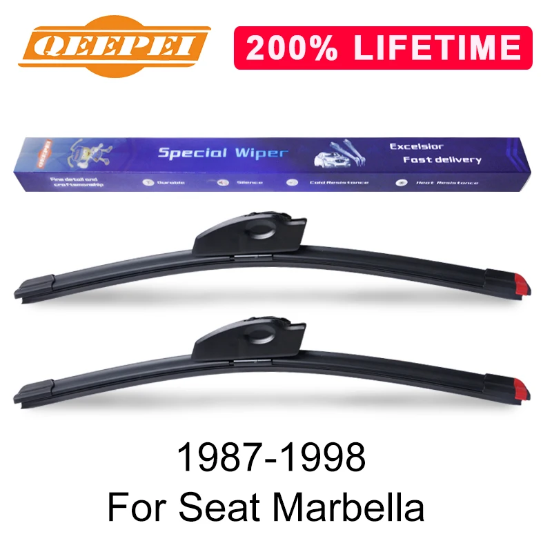 QEEPEI Replace Wiper Blade For Seat Marbella 1987-1998 Silicone Rubber Windshield Windscreen Wiper Auto Car Accessories