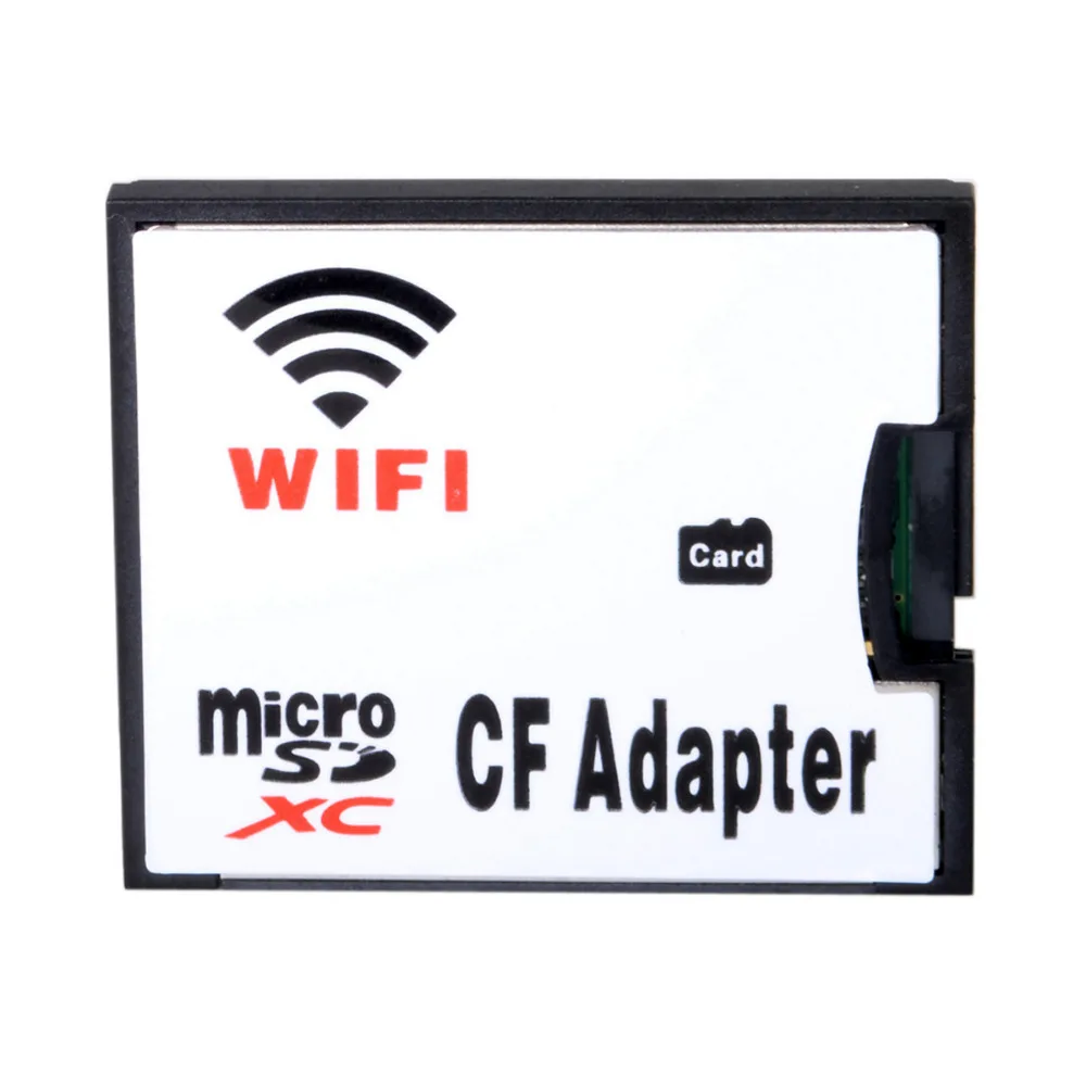 Cablecc WIFI Adapter Memory Card TF Micro SD to CF Compact Flash Card Kit for Digital Camera