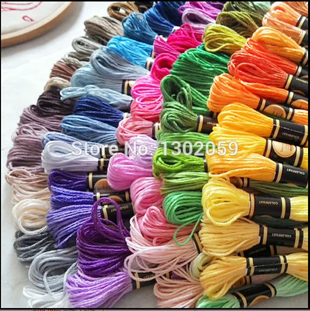 Choose Any Thread Code From 447 Colors Freely 50 Pieces Of Thread Cross Stitch Thread  Yarn Floss---Similar With DMC