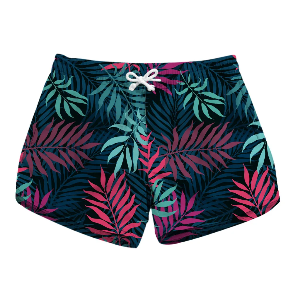 Zomer Vrouwen Strand Shorts Dunne Losse Sport Korte Broek Bloemen 3D Print Snel Droog Holiday Surfing Board Trunks Badpak Vrouwelijke