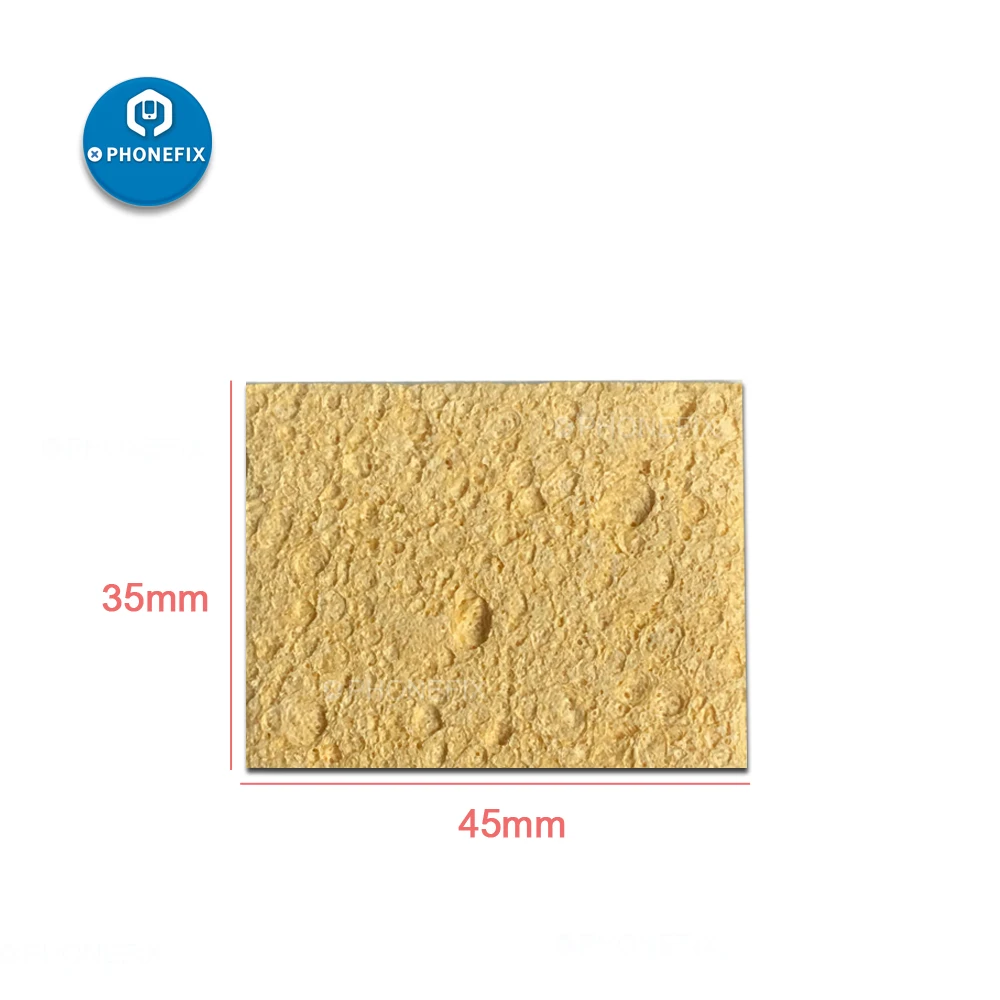 PHONEFIX cuscinetti di pulizia per saldatura a punta per saldatore a spugna per pulizia giallo blu universale per la pulizia di componenti PCB