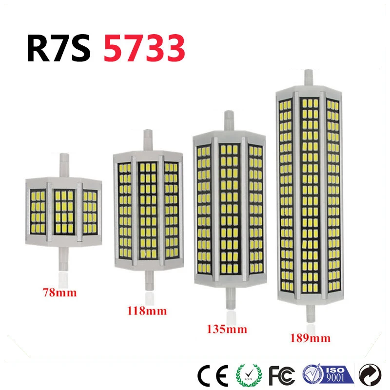 

SMD 5733 LED R7S Bulb 78mm 118mm 135mm 189mm AC 220V Floodlight Corn Light Replace 20W 30W 40W 60W Compact Fluorescent Lamp