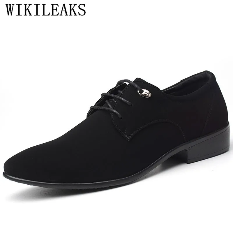 New Designer Men Formal Wedding Shoes Luxury Brand Men Business Oxford Shoes For Men Suede Leather Dress Shoes Zapatos De Hombre