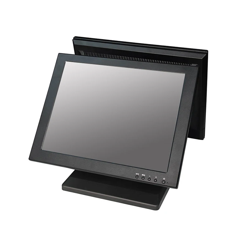 Low Price 15 Inch Dual Screen Monitor Resistive Touch Display VGA Interface