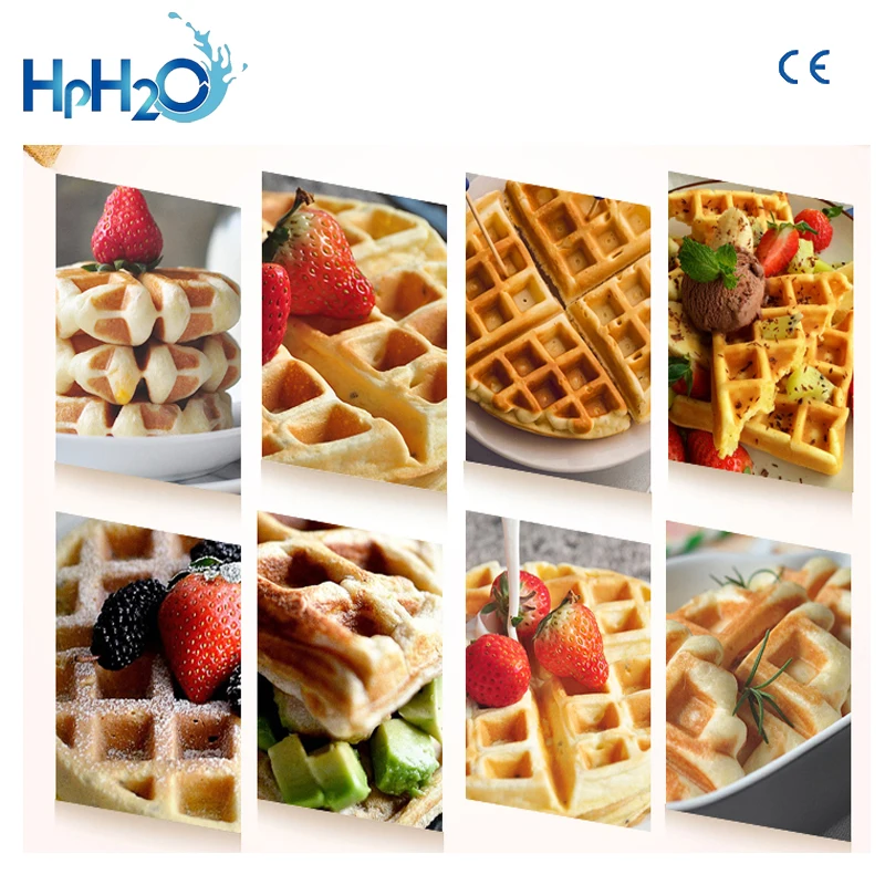 وافق CE 110 فولت/220 فولت الكهربائية التجارية 3 قطعة ماكينة صنع الوافل مربع آلة صنع الوافل