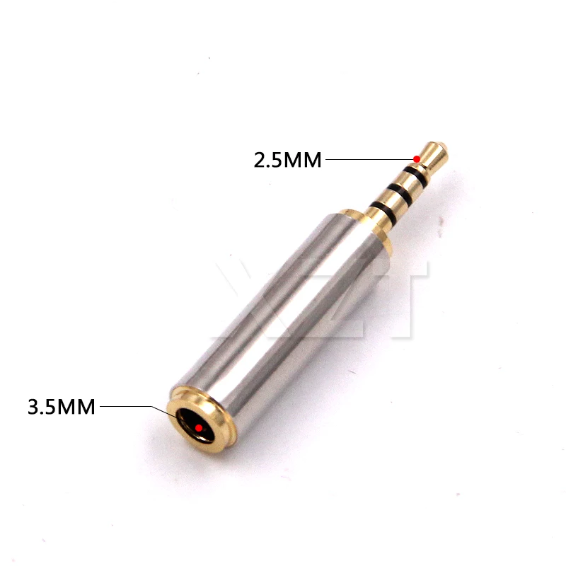 1pcs jack 2.5 Male 3.5 mm Female audio Stereo Video Adapter NEW Plug Converter Headphone HOT SALE Gold