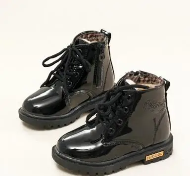 Children shoes boys girls Candy Color patent leather boots kids boots children girls boys Motorcycle boots size 21-35