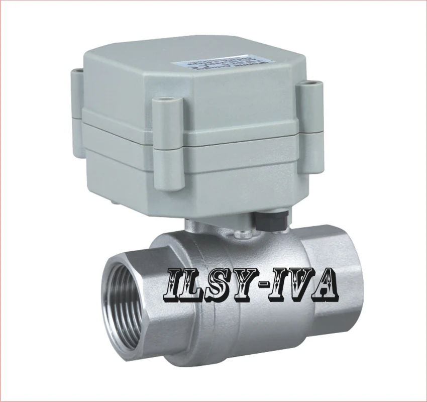 

DN15 9~24VDC 2 Way Stainless Motorized Ball Valve, 1/2" Normally Closed Electrical Ball Valve