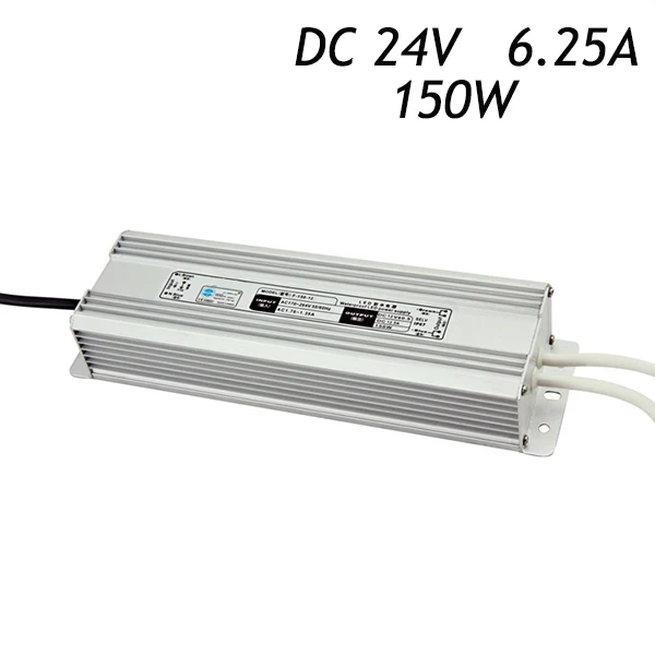 10Pcs 24V 6.25A 150W IP67 Waterproof Switching Power Supply Transformers AC220V-240V To DC Driver for LED Strip