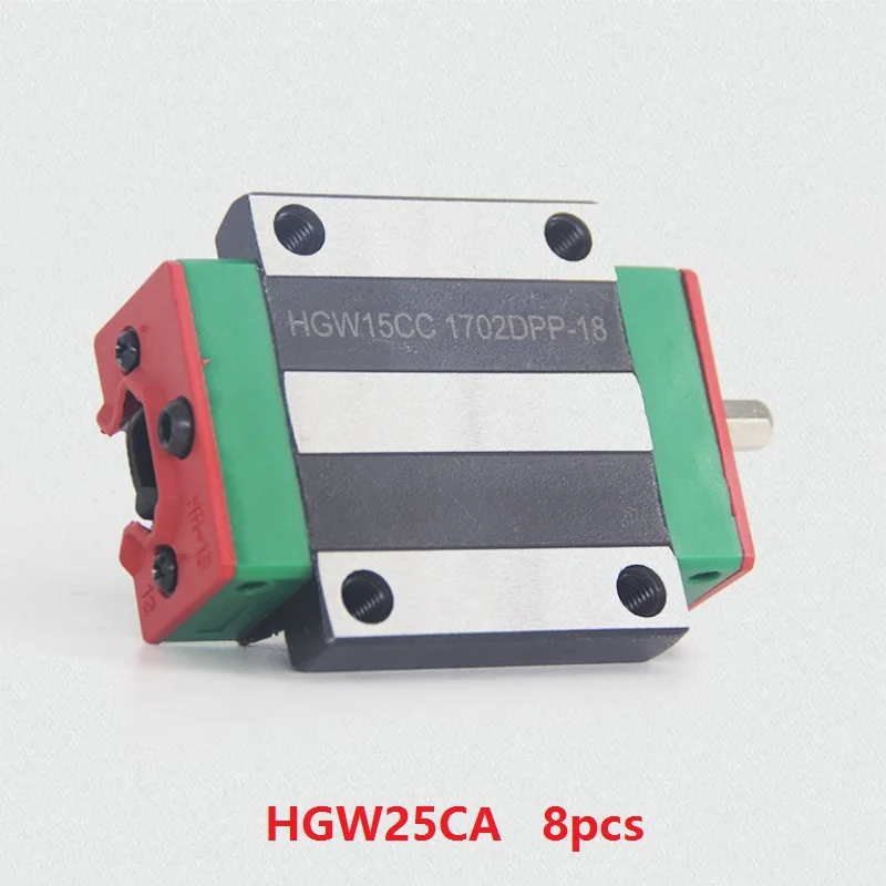 8pcs/lot HGW25CC HGW25CA linear sliding block carriage match use HGR25 linear guide rail for CNC router