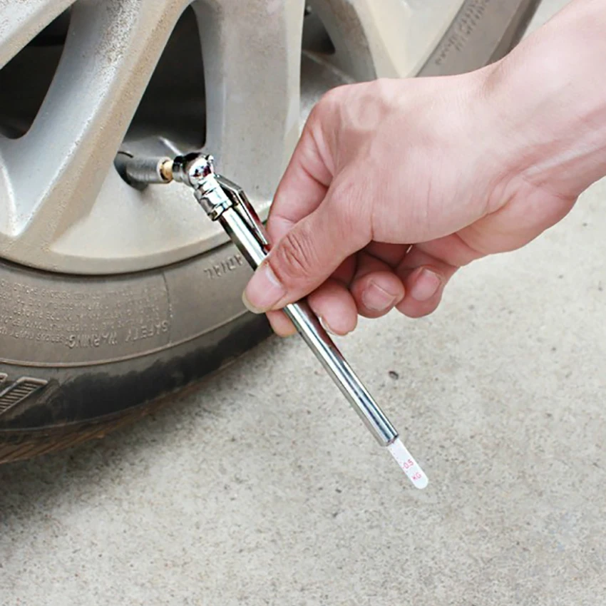 10-120 PSI Tire/Tyre Air Pressure Test Meter Portable Pen Shape Pressure Gauge Durable Emergency Use Car Measure