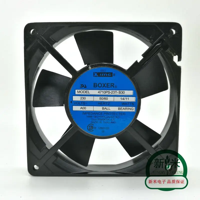 

USED NMB-MAT NMB 4710PS-23T-B30 12025 12CM 230V 14/11W inserting piece aluminum cooling fan