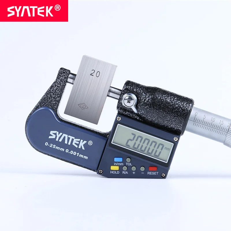 Syntek 0.001mm Electronic Digital Analog Micrometer Multi-function 0-100mm 0-4inch Caliper Gauge Meter Carbide Tip Measure Tools