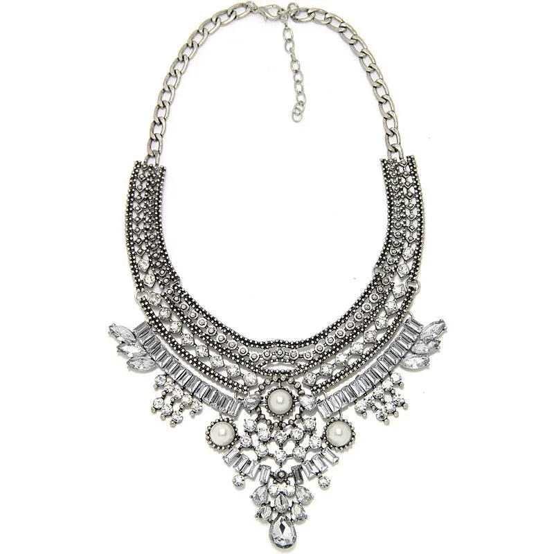 Indian Vintage Statement Silver Plated Choker Necklace Women Boho Ethnic Maxi Gypsy Large Collar Big Bib Necklace Jewelry 2024