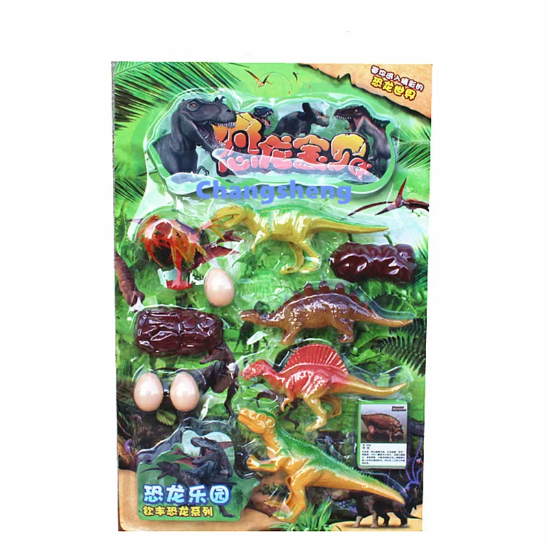 Novelty gadget 7pcs dino and 3pcs egg Pattern dinosaur set toys huevo dinosaurio agua surprise eggs toys kids educational