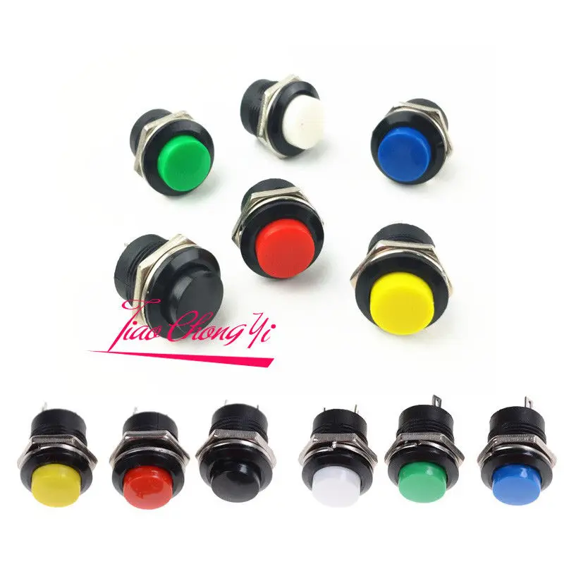 R13-507 Momentary Push Button Switch 16mm Momentary pushbutton switches 6A/125V