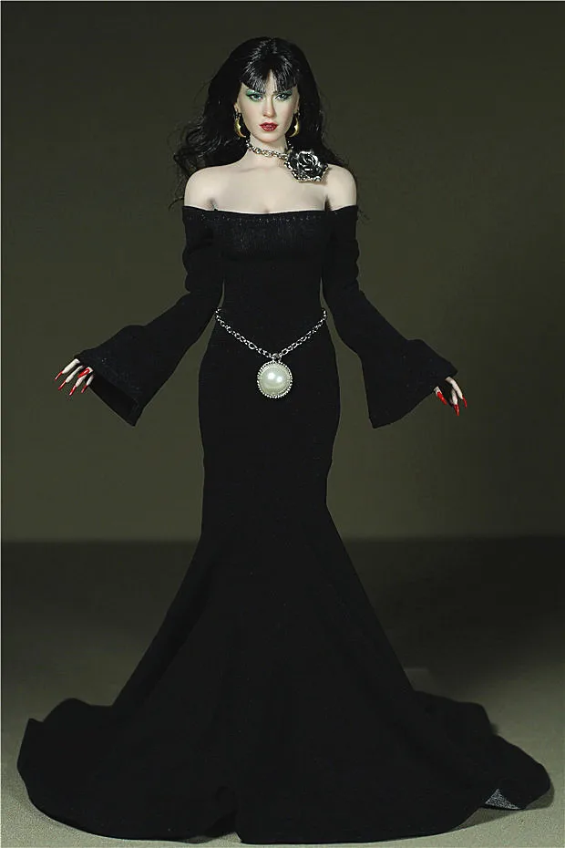 1/6 scale figure doll accessories Evening dress for 12