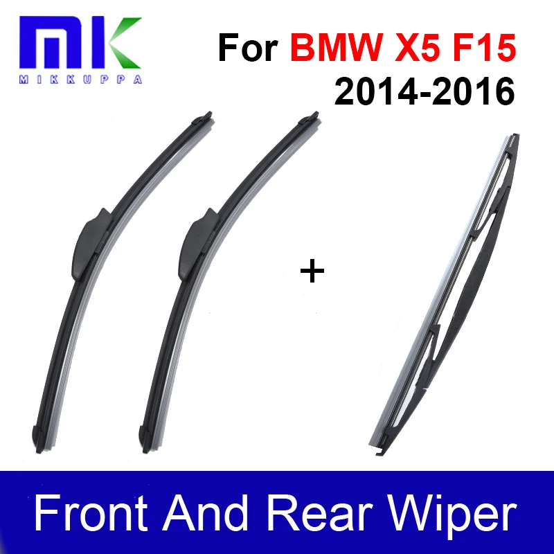 Front And Rear Wiper Blades For BMW X5 F15 2014 2015 2016  Silicone Rubber Windscreen Windshield Wiper Auto Car Accessories