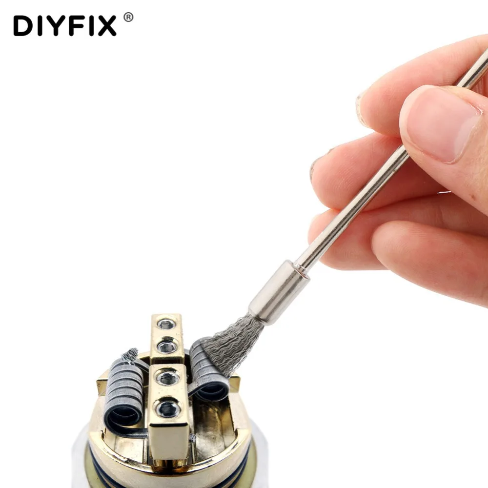 DIYFIX 10 cm RDA Spazzola Bobina Cleaner Sigaretta Elettronica Spazzola di Filo di Riscaldamento Bobine Spazzola di Pulizia per RTA RBA RDA Atomizzatore dal carro armato