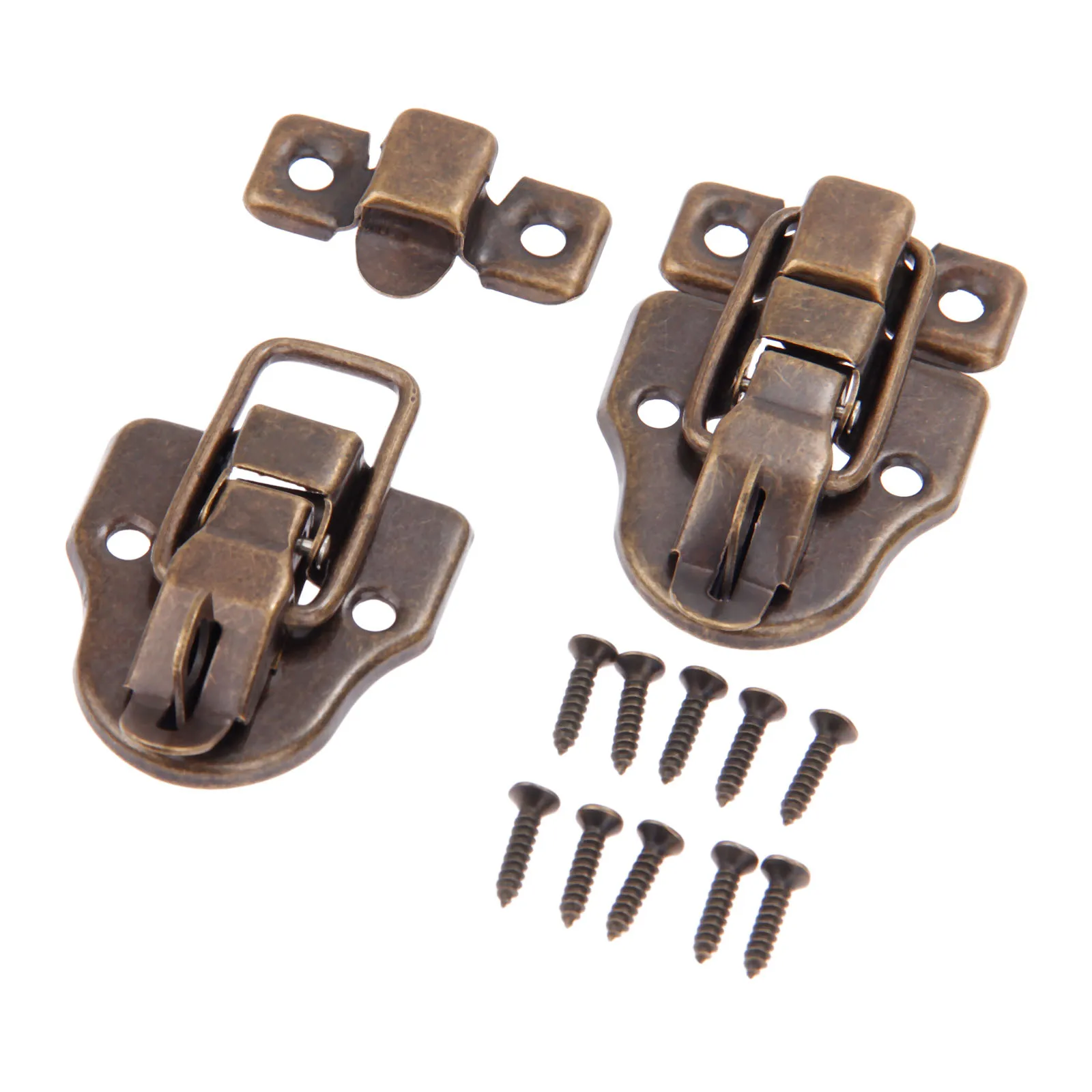 Dreld 2Pcs Antieke Sieraden Houten Doos Klink Hasps Decoratieve Lade Koffers Hasp Klink Gesp Sluiting Meubels Hardware 59x40mm