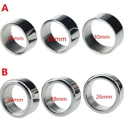 The Sleeves Penis Ring 2/5mm Thick Dia 26 28 30mm Stainless Steel Glans Ring Male Sex Ring Delay Cockring Sex Toy for Men B2-26