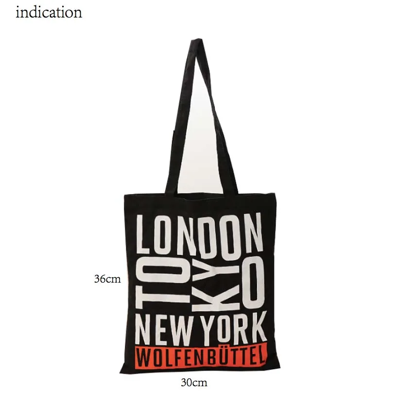 100pcs Black  No Zipper 10A Canvas Cotton Tote Bag Customized Logo Women Fashion Shopping Bag For Company Advertising Activity