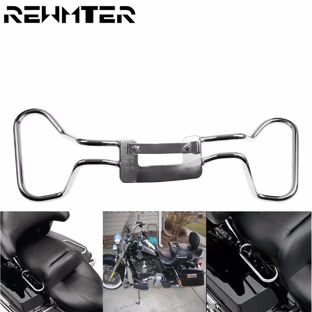 Motorcycle Passenger Grab Rail Kit Handgrip Armrest Chrome For Harley Touring Street Electra Glide Road King 2009-2013 FLHX