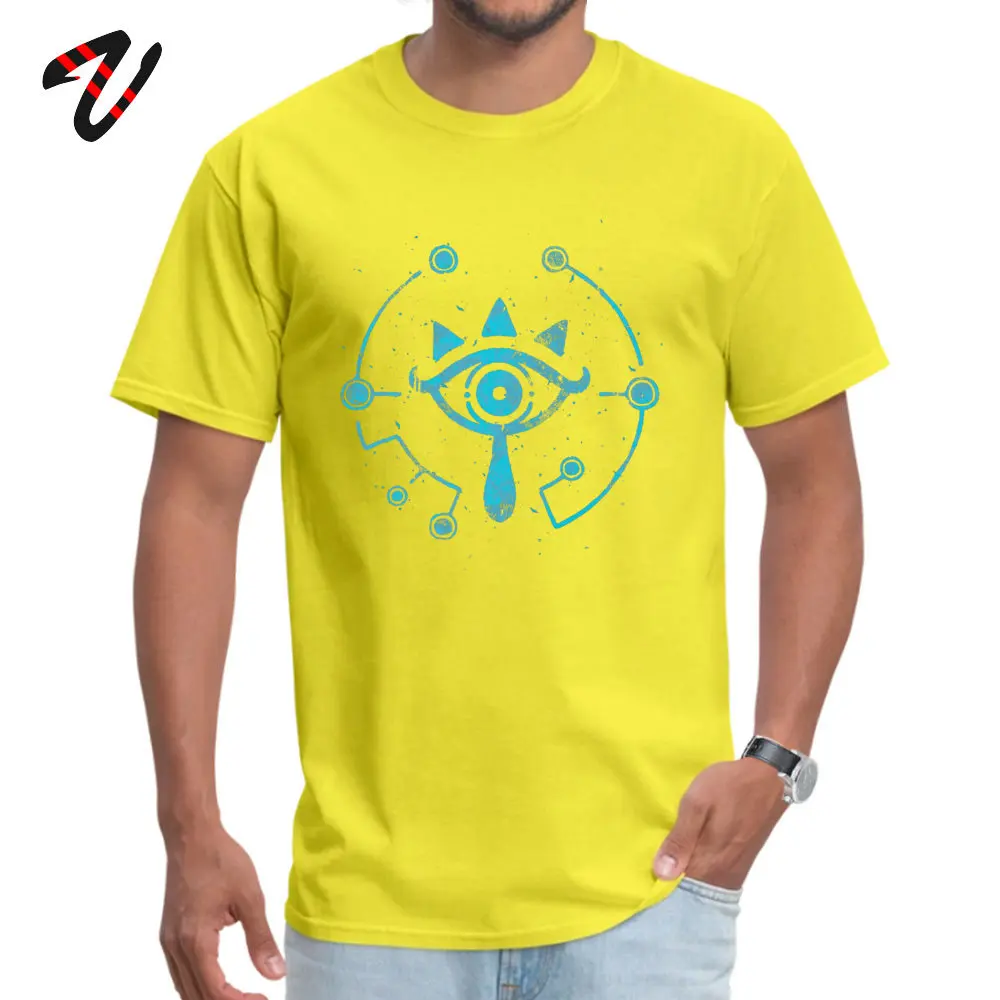 Sheikah Eye Customized Tops & Tees Waifu Sleeve for Men Pure Waifu Lovers Day Round Collar Top T-shirts Cool Tee-Shirts Company