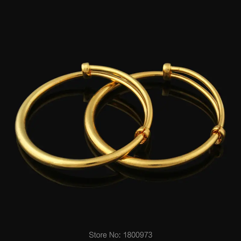 Adixyn New Arrival Dubai gold jewelry baby boy girl . Gold Color Bangles for Ethiopian African jewelry