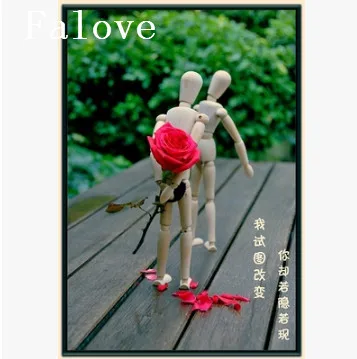 30 cm couples a wooden man with a wooden puppet doll joint support activity cartoon animation,wood toy crafts(2PCS),