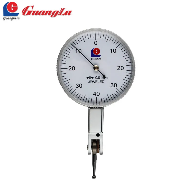 GUANGLU Dial Indicator 0-0.8mm /0.01mm Dial Test Indicator Dial Test Gauge Measurement Instrument  Measure Tools