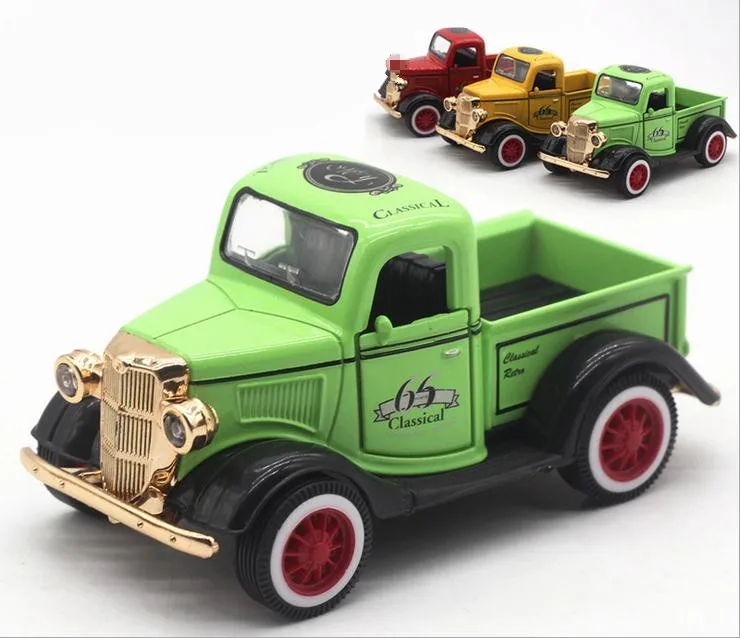 1:36 alloy pull back car model toys, high imitation pickup, metal castings, music flash toy vehicles, free shipping