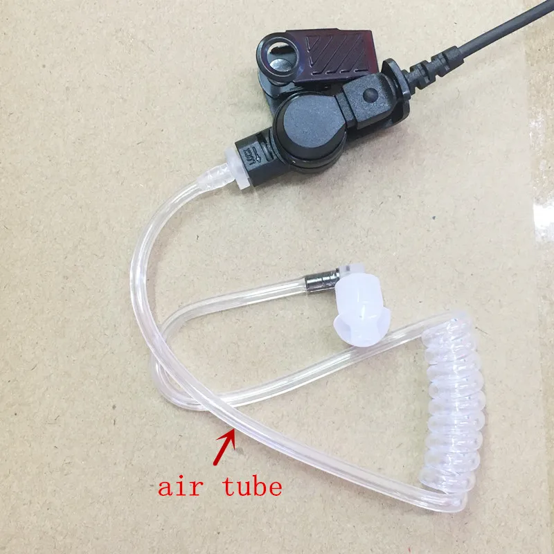 Acoustic air tube headphone headset for motorola gp328plus gp338plus gp344 gp388 gp688 etc walkie talkie